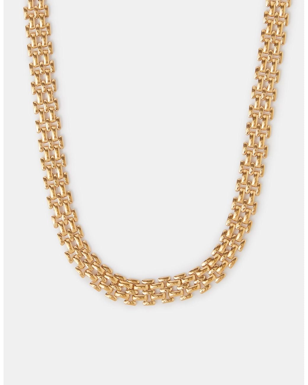Accessorize Metallic 14Ct-Plated Watch Link Necklace