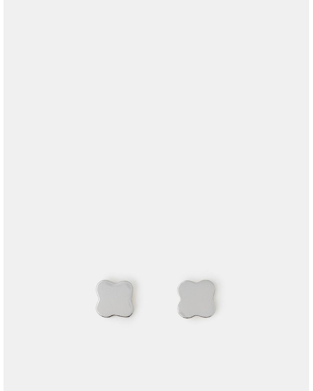 Accessorize White Sterling Clover Stud Earrings