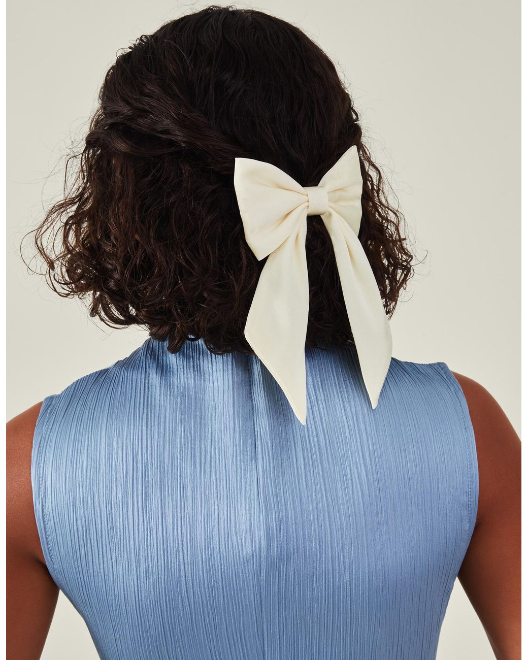 Accessorize Natural Satin Bow Hair Clip