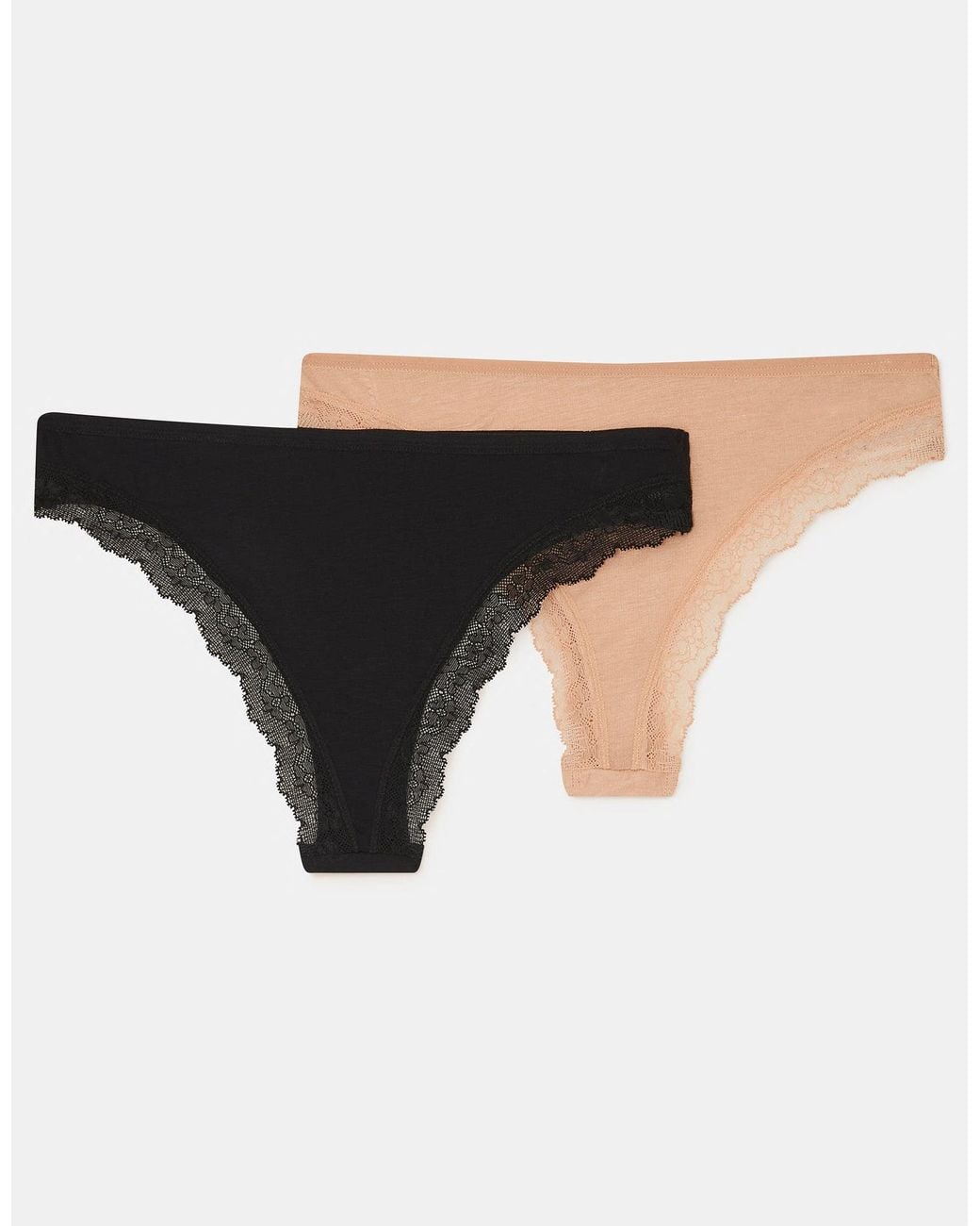 Accessorize Blue 2-Pack Lace-Back Brazilian Briefs