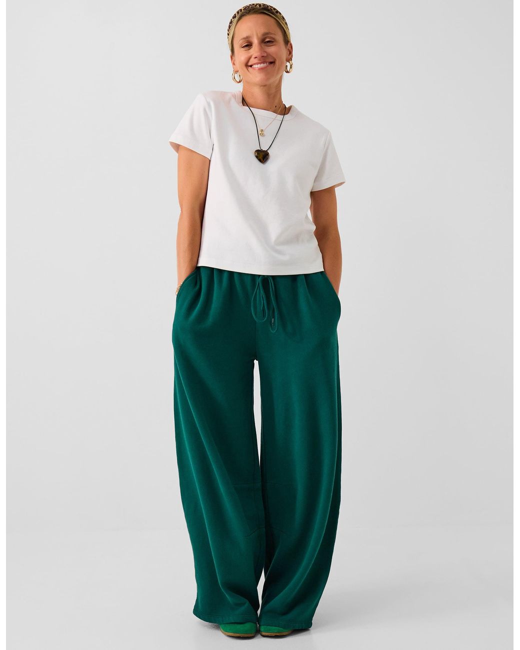 Accessorize Green X Good Manners Wide Leg Joggers