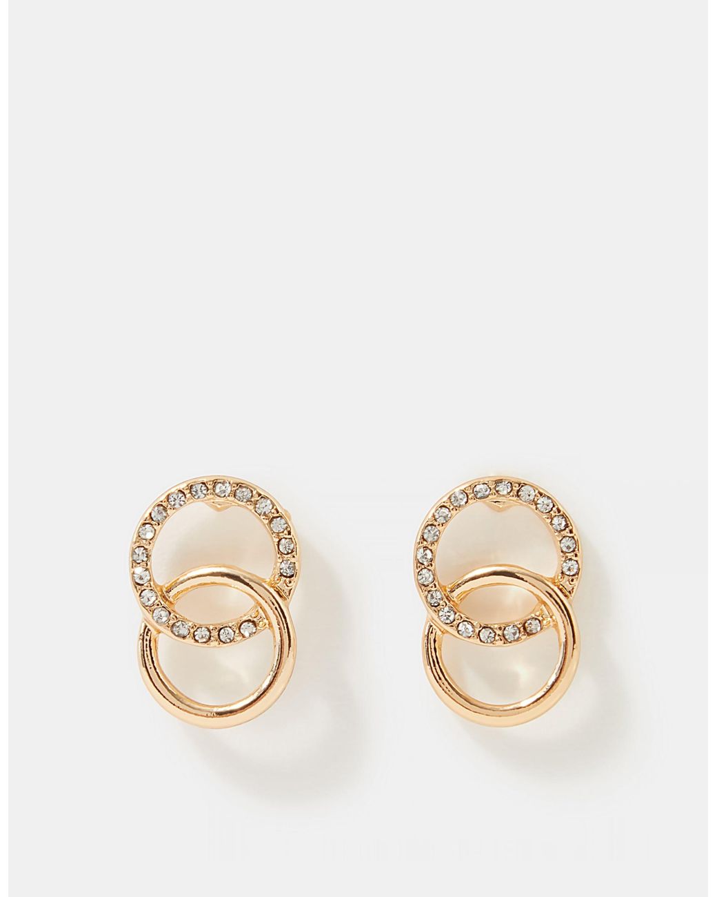 Accessorize Natural Infinity Pavé Stud Earrings