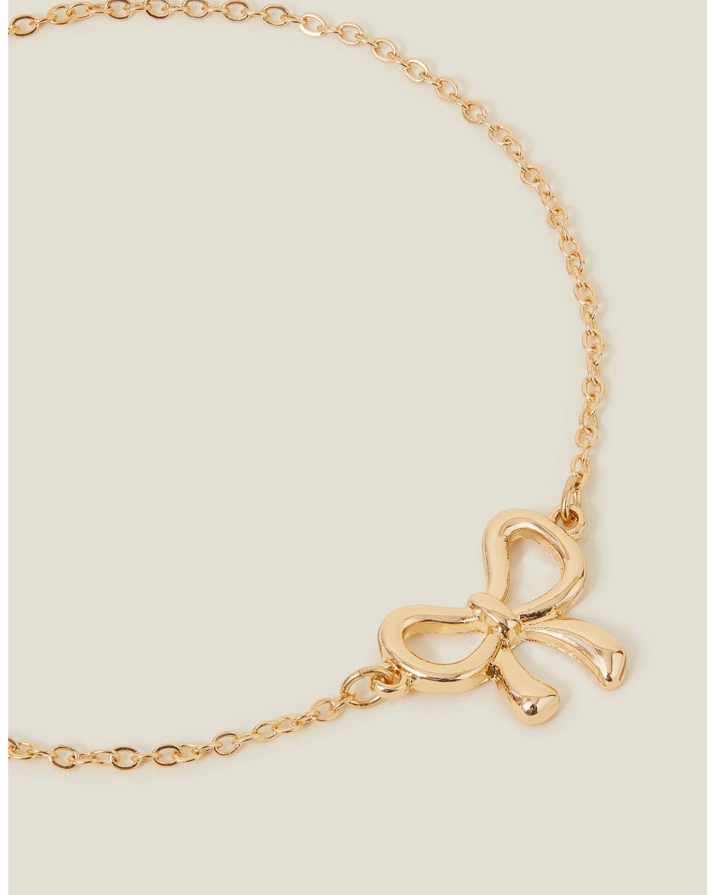 Accessorize Natural Bow Chain Bracelet