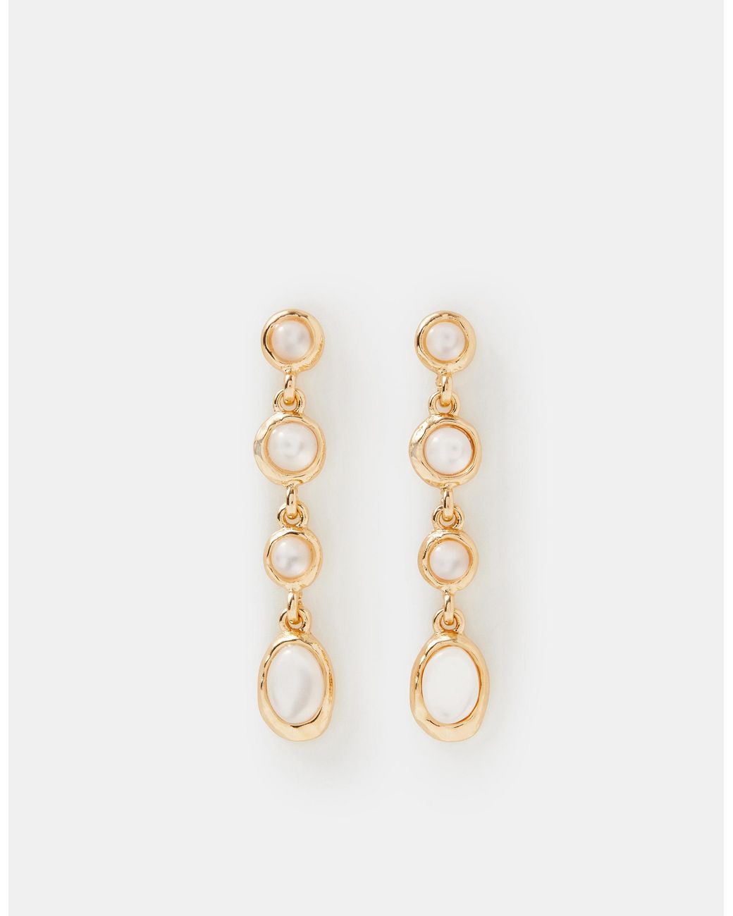 Accessorize White Mini Stone Drop Earrings