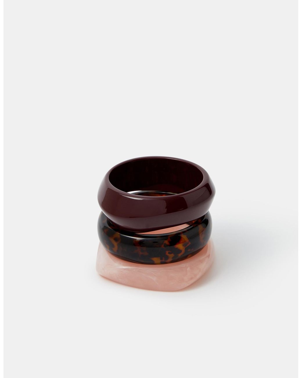 Accessorize Brown 3-Pack Chunky Resin Bangles