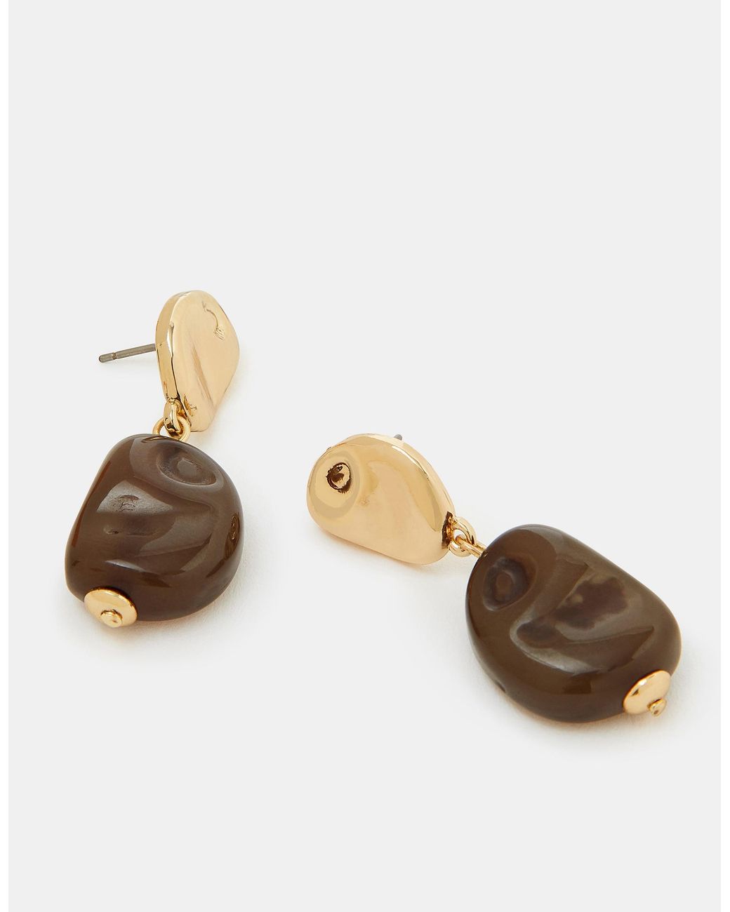 Accessorize Metallic Mini Molten Resin Drop Earrings