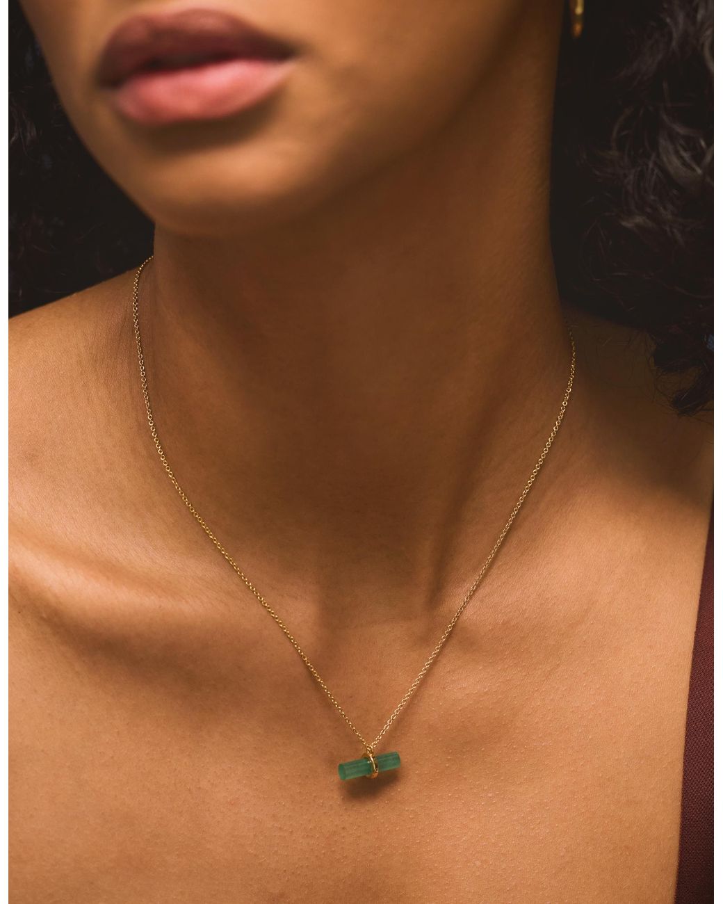 Accessorize White 14Ct-Plated Healing Stone T-Bar Necklace