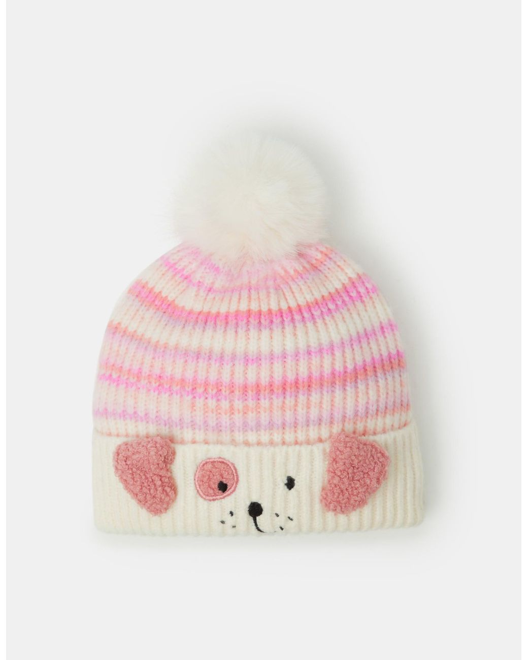 Accessorize Pink Dog Ombré Bobble Hat