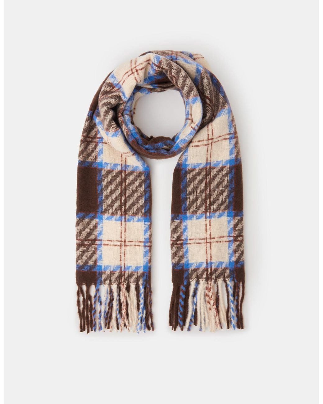 Accessorize White Check Print Blanket Scarf