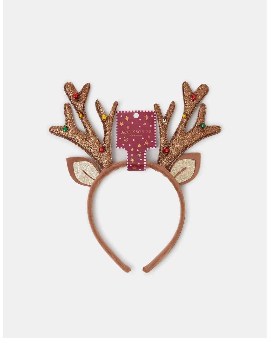 Accessorize Pink Christmas Reindeer Antlers Headband