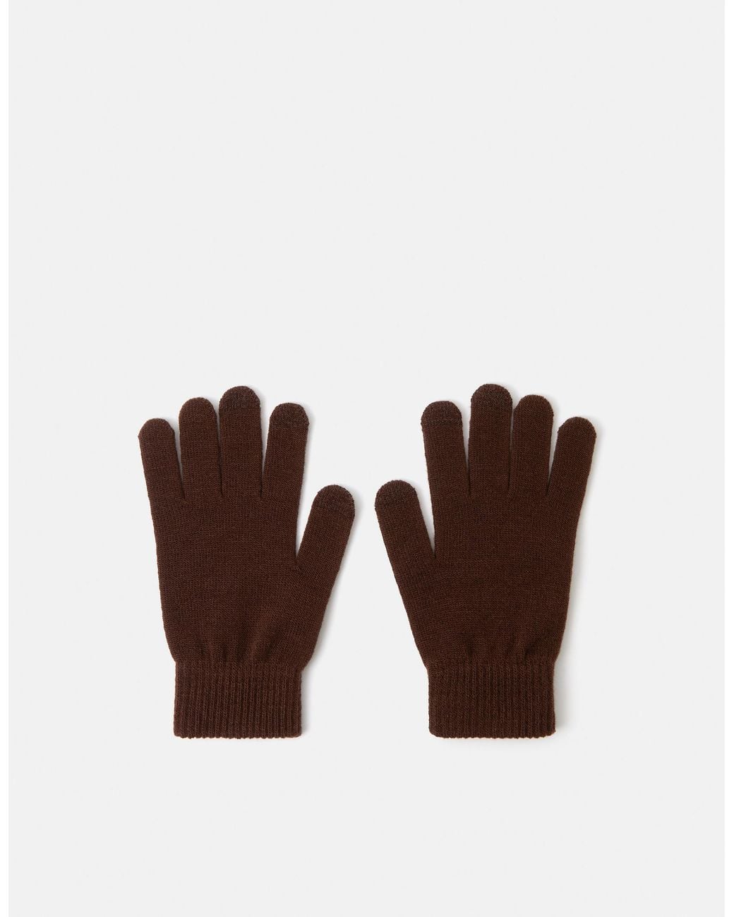 Accessorize Brown Plain Touch Screen Gloves