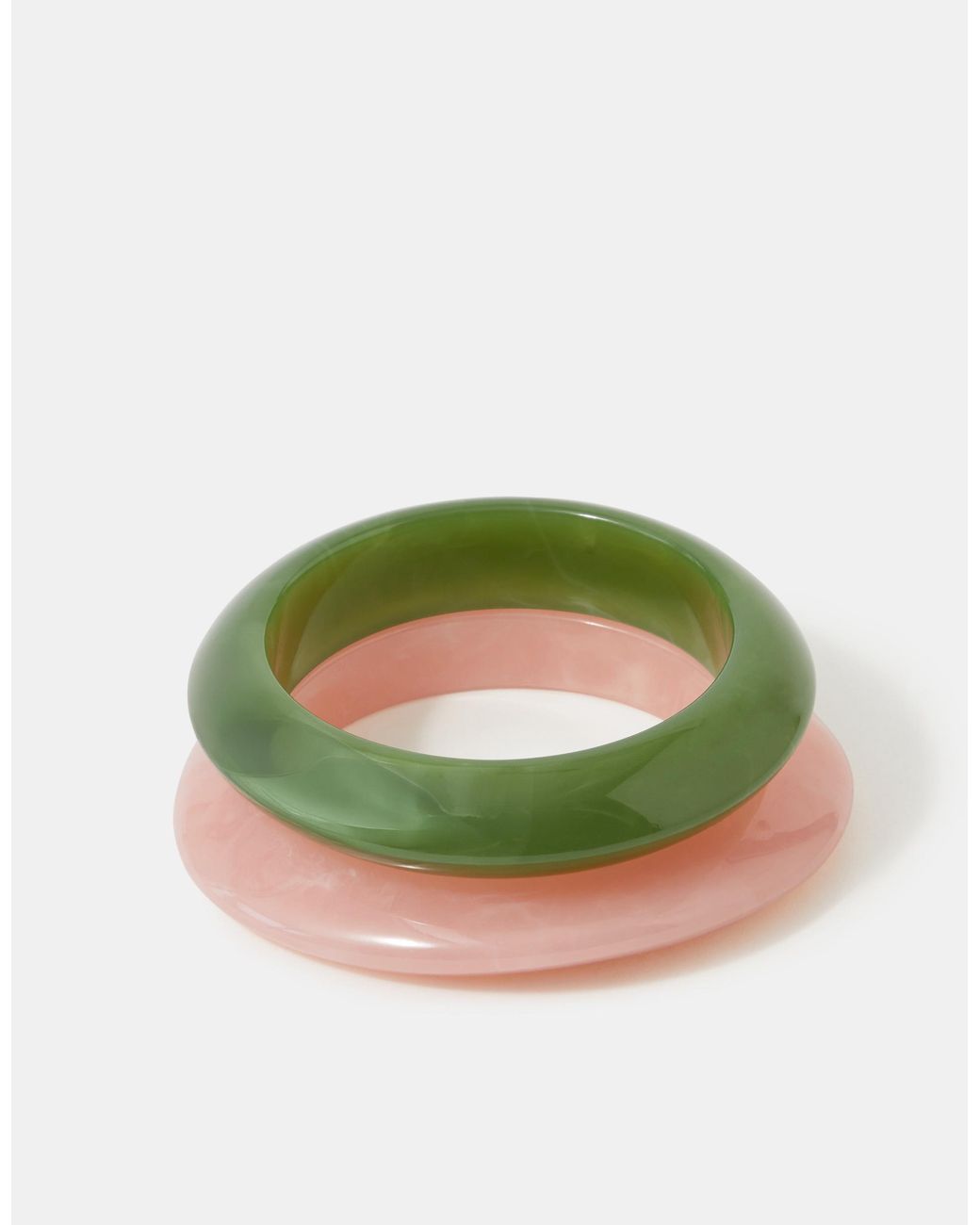 Accessorize Green 2-Pack Resin Bangles