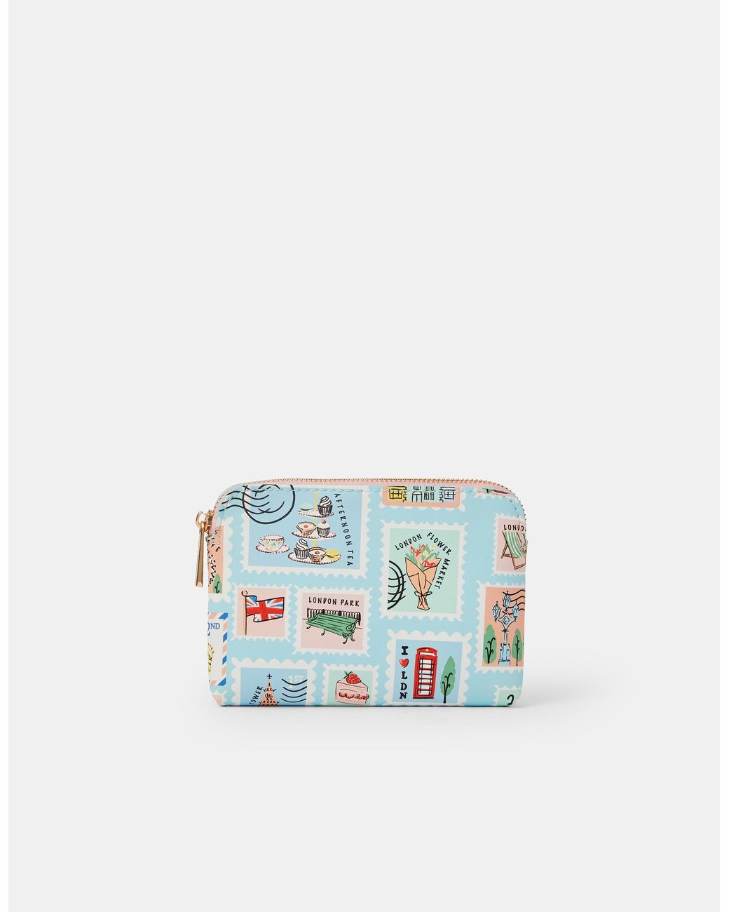 Accessorize Blue London Stamp Print Coin Purse