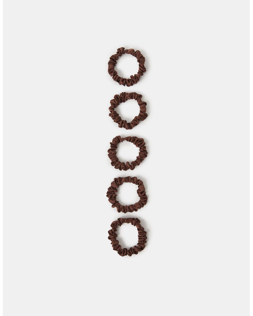 Accessorize White 5-Pack Skinny Satin Hair Scrunchies