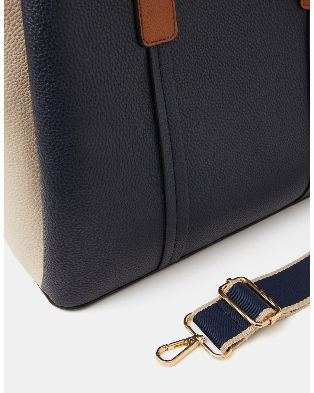 Accessorize Blue Triple Compartment Shoulder Bag