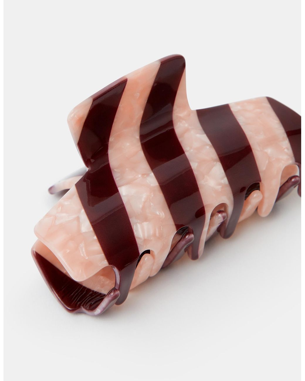 Accessorize Pink Candy Stripe Claw Clip