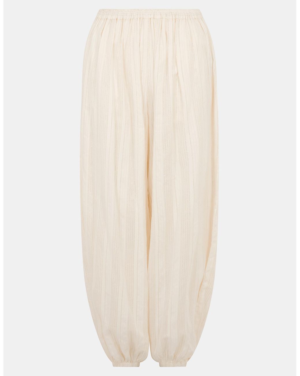 Accessorize Natural Shimmer Stripe Balloon Trousers