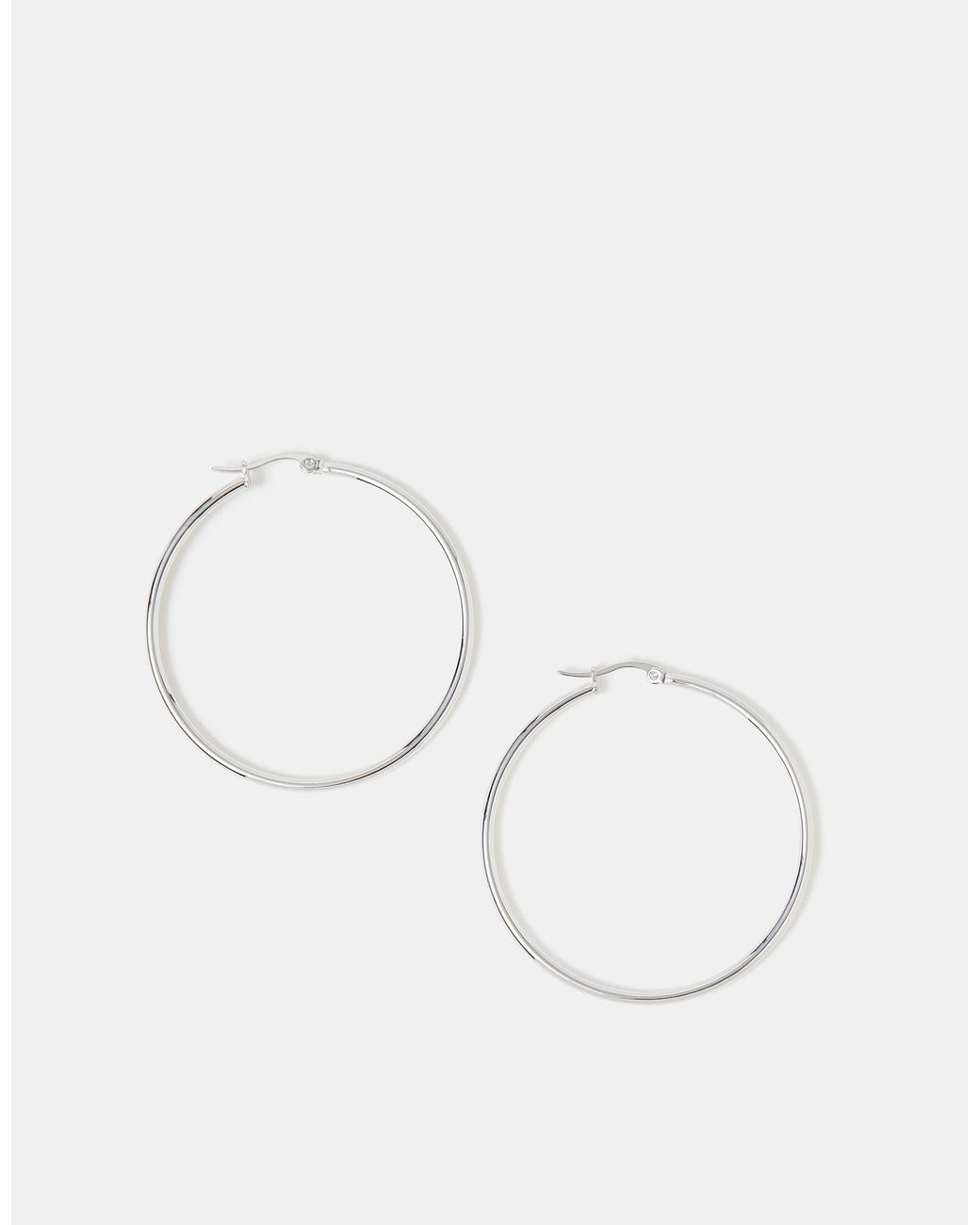 Accessorize Natural Sterling-Plated Hoop Earrings