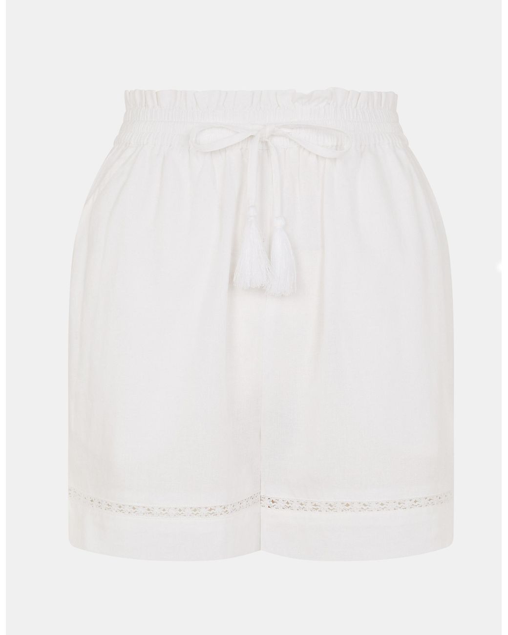Accessorize White Lace Trim Beach Shorts