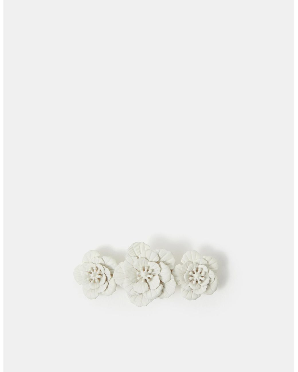 Accessorize White Floral Barrette Hair Clip