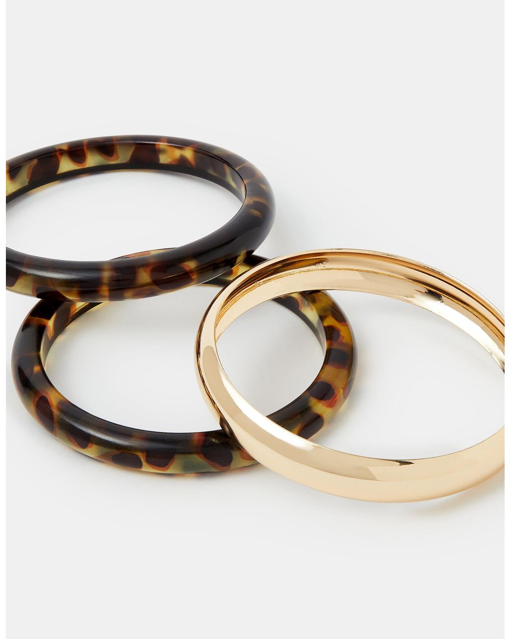 Accessorize Metallic 3-Pack Tort Bangles