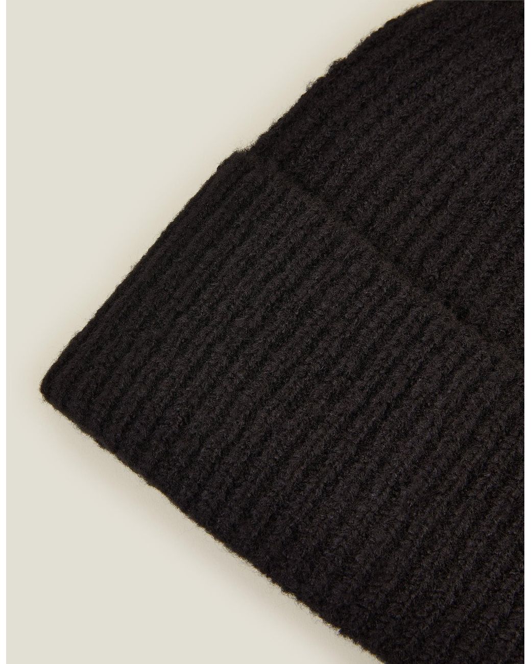 Accessorize Black Soho Knit Beanie Hat