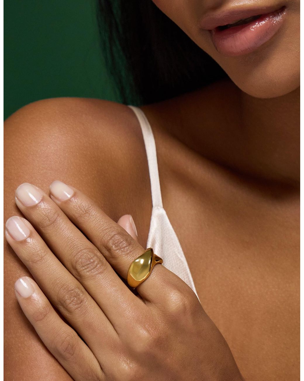 Accessorize Yellow Stainless Steel Chunky Twist Ring