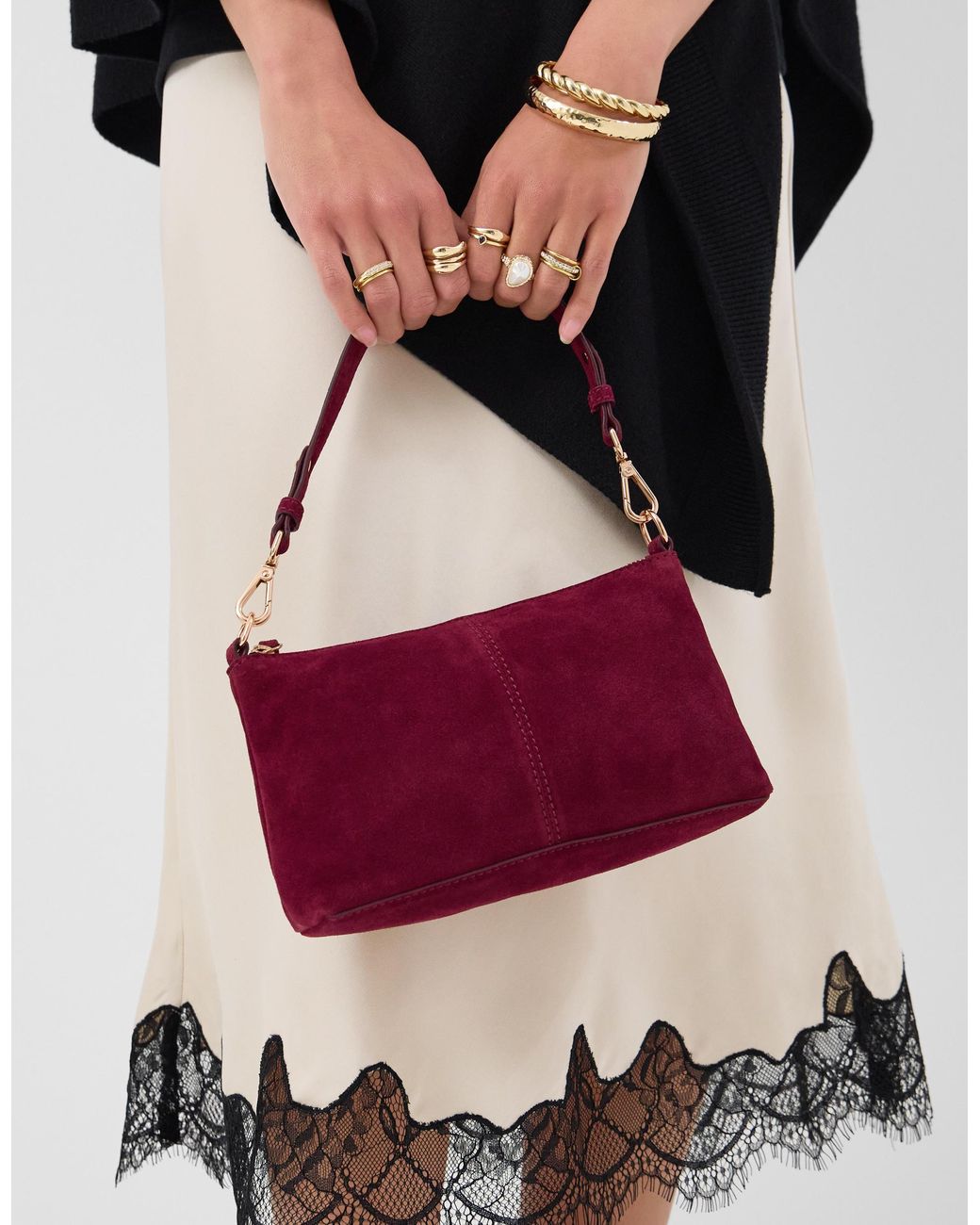 Accessorize Purple Leather Crossbody Handbag