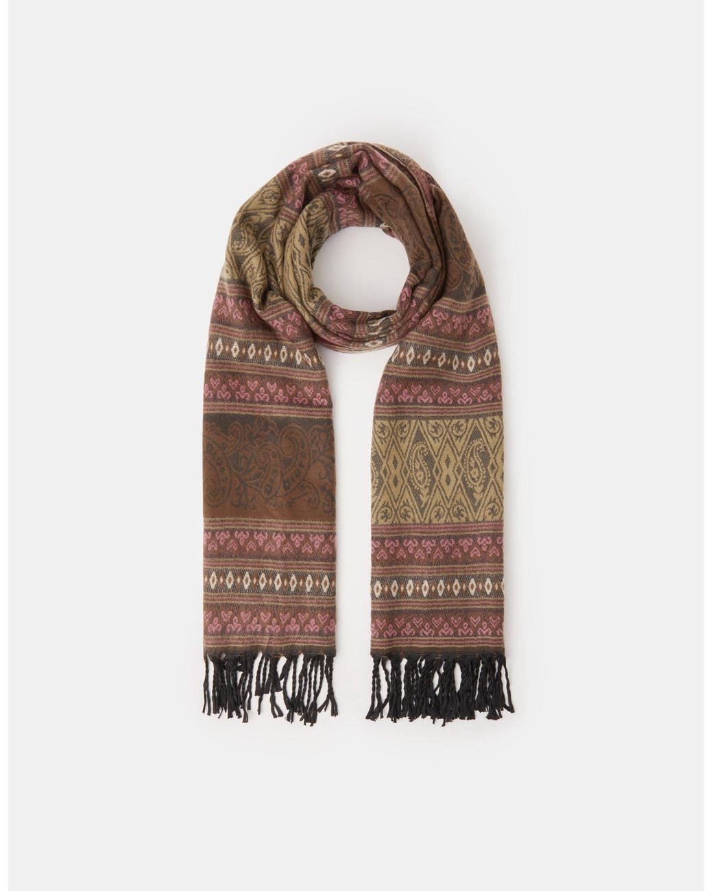 Accessorize White Paisley Print Blanket Scarf