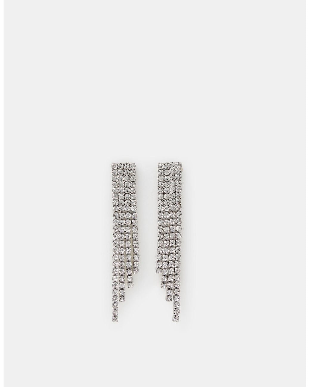 Accessorize White Cascading Crystal Drop Earrings