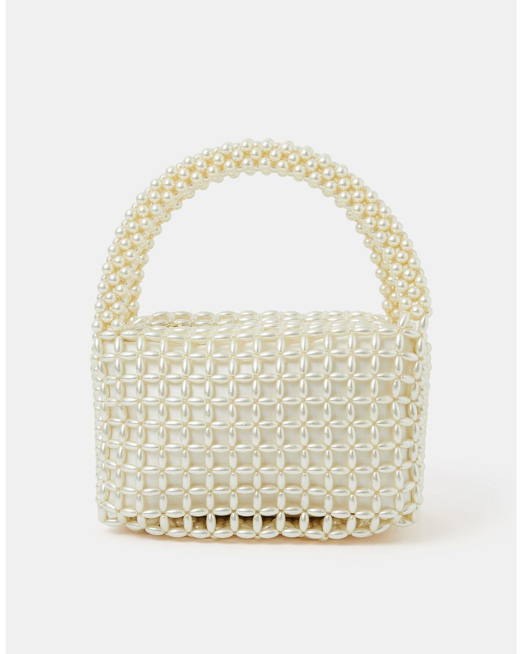Accessorize White Pearl Bridal Handbag