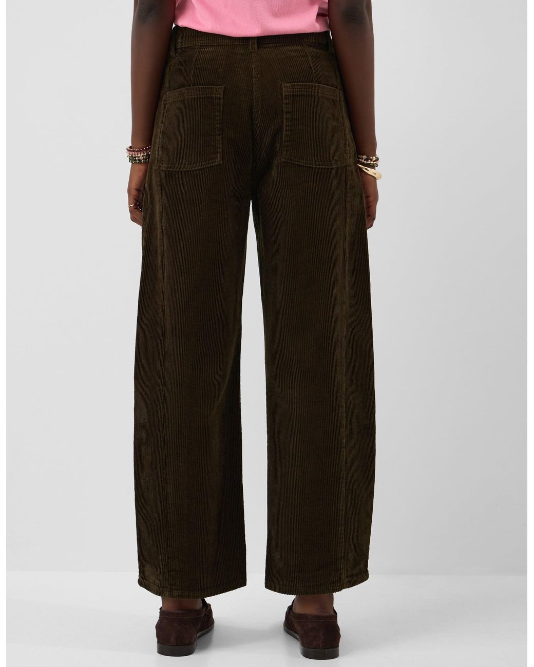 Accessorize Black Corduroy Barrel Leg Trousers
