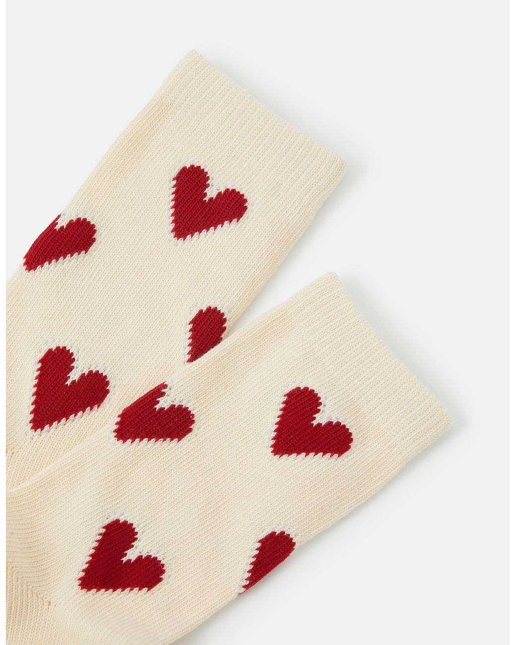 Accessorize White Heart Socks