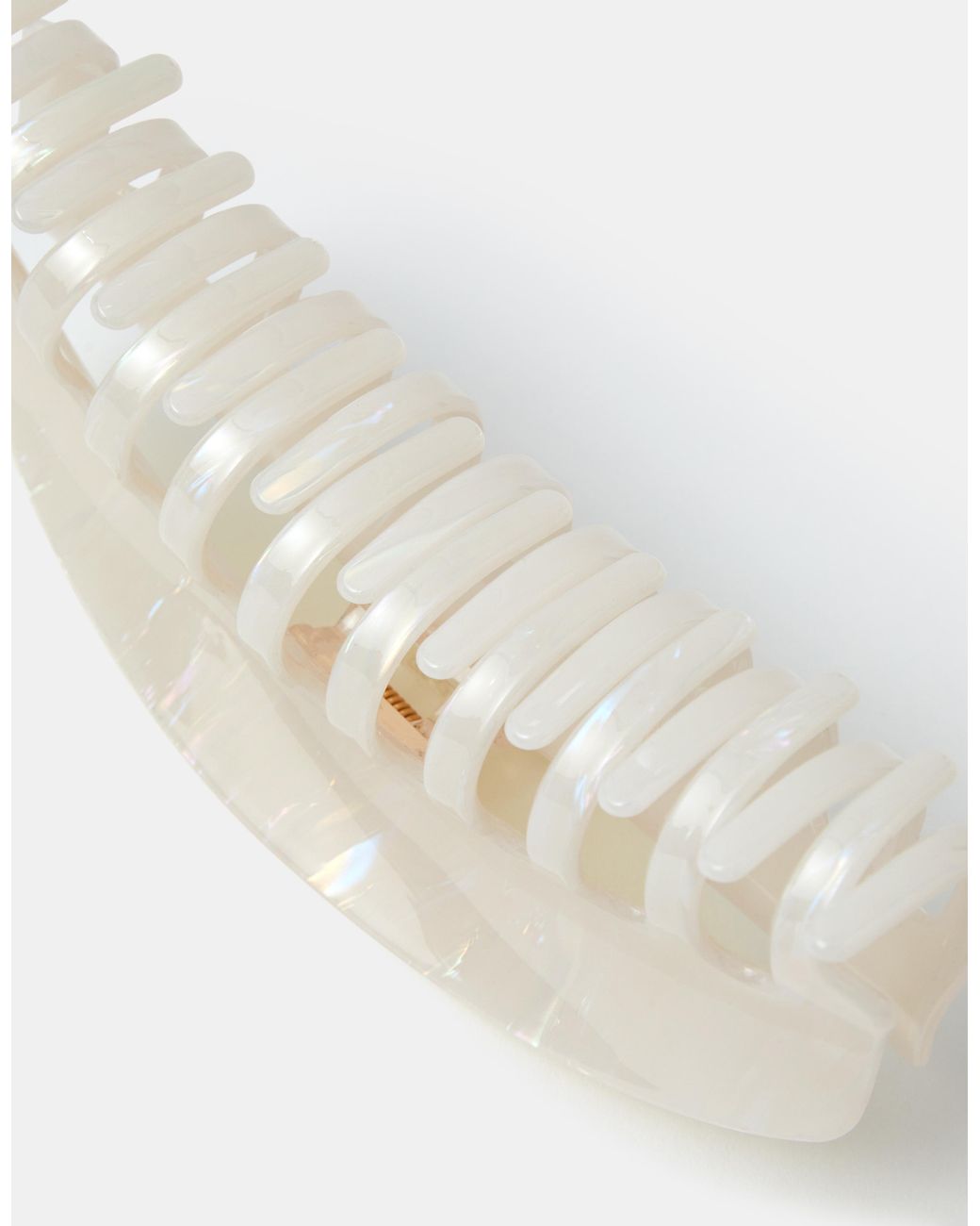 Accessorize Natural Curved Pearl Claw Clip