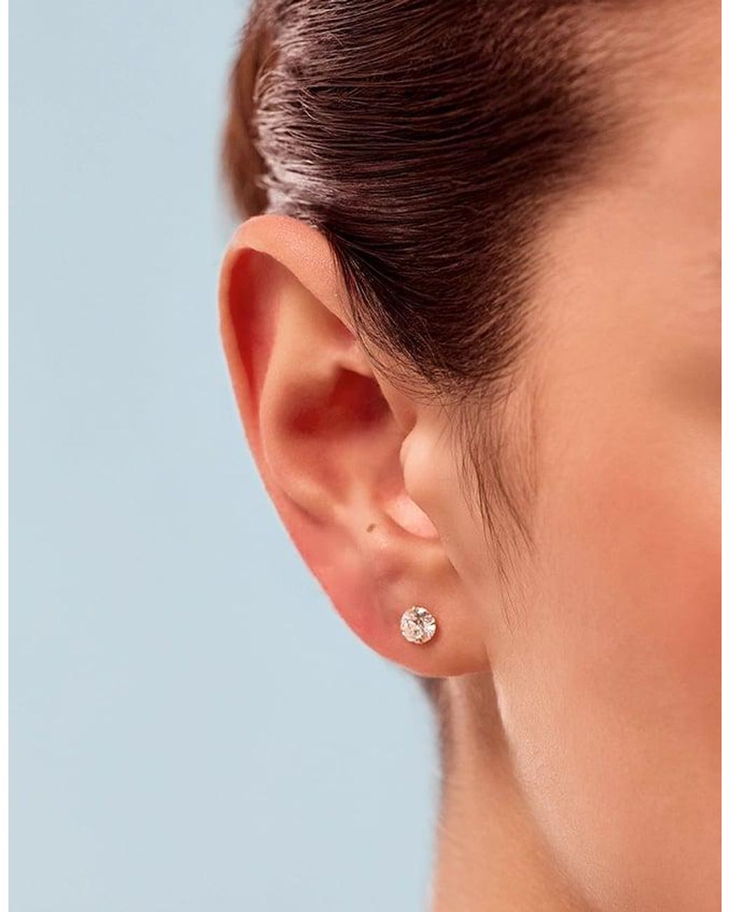 Accessorize Orange Lab Grown Diamond 1.5Ct Stud Earrings 9Ct