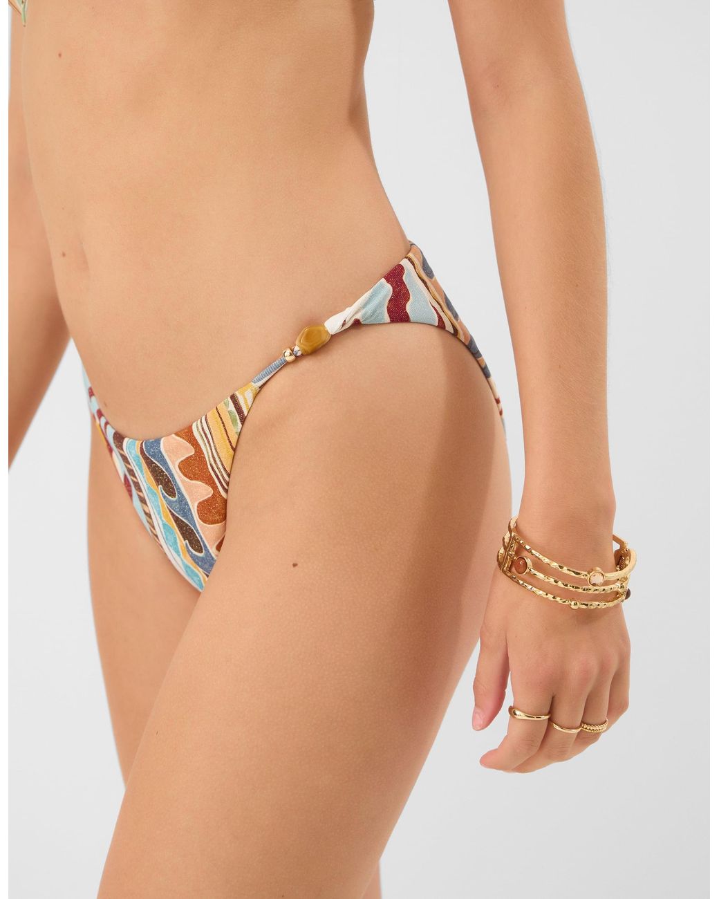 Accessorize Multicolor Abstract Print Bikini Bottoms