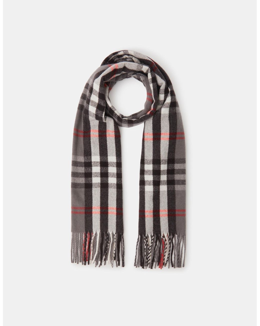 Accessorize White Check Print Blanket Scarf