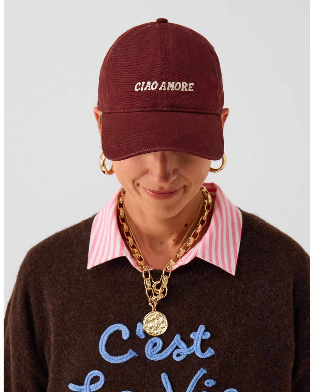 Accessorize Brown X Good Manners Ciao Amore Cap