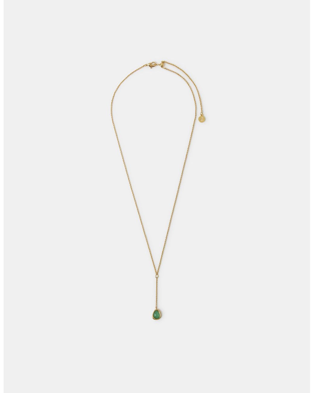 Accessorize White 14Ct-Plated Quartz Lariat Necklace