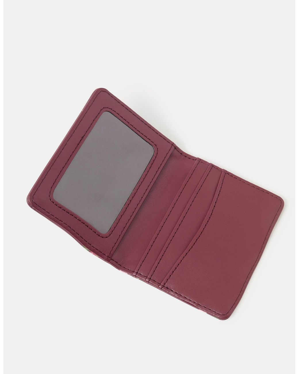 Accessorize Purple Floral Print Fold Card Holder