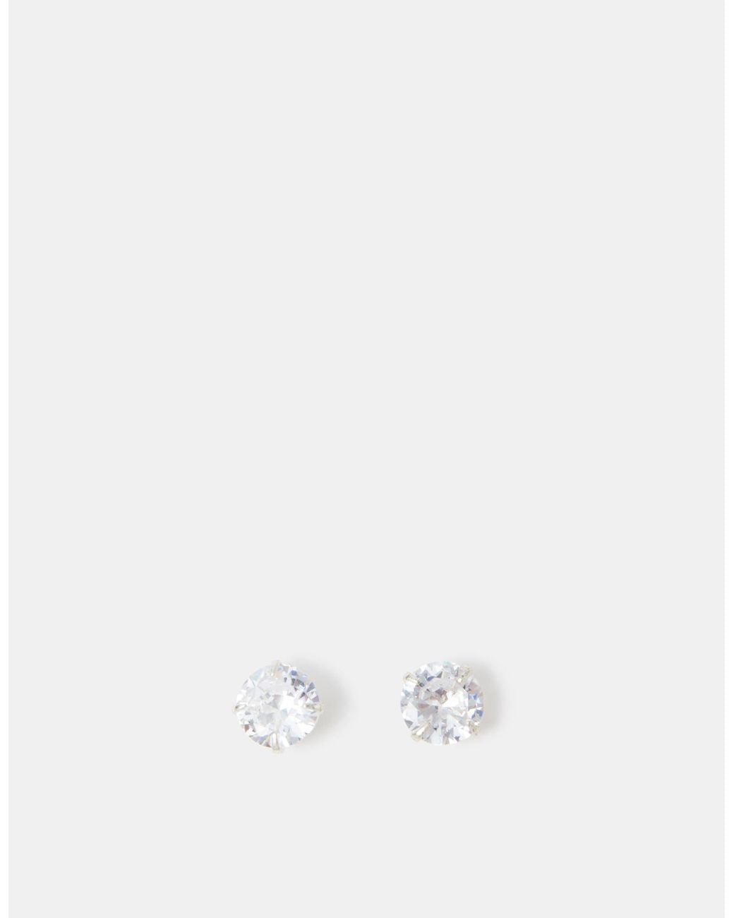 Accessorize Natural Sterling Blind Stud Earrings
