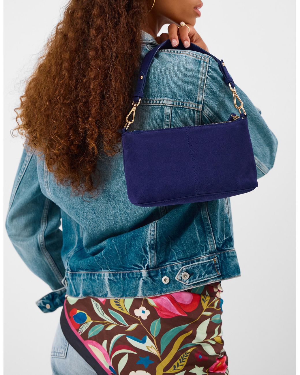 Accessorize Blue Leather Crossbody Handbag