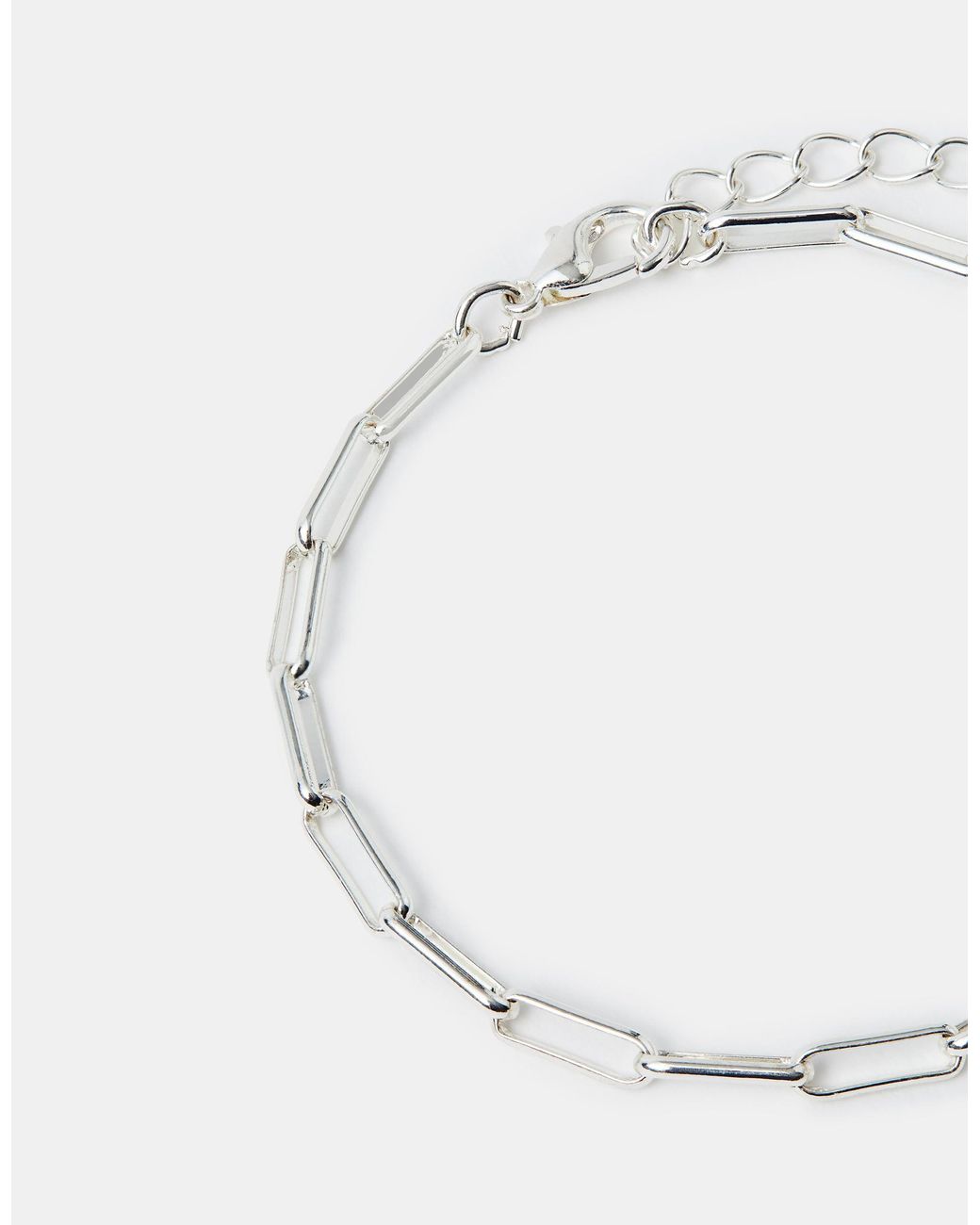 Accessorize White Paperclip Chain Bracelet