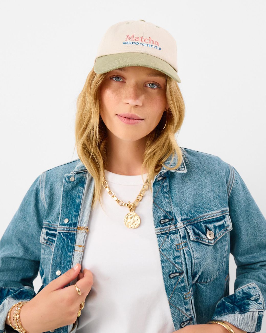 Accessorize White Matcha Baseball Cap