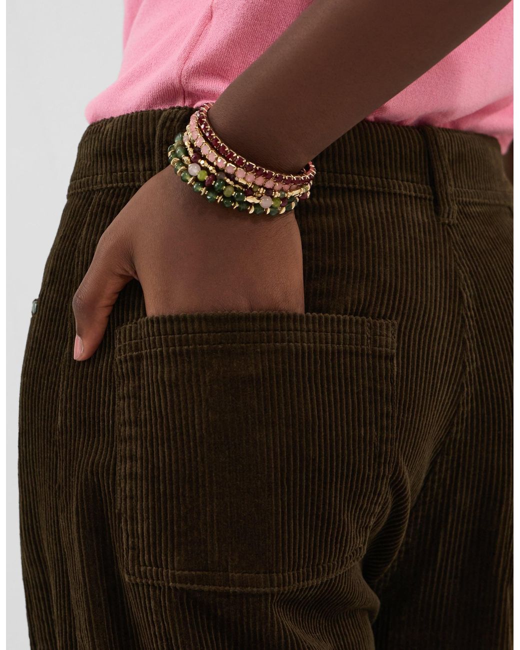 Accessorize Black Corduroy Barrel Leg Trousers