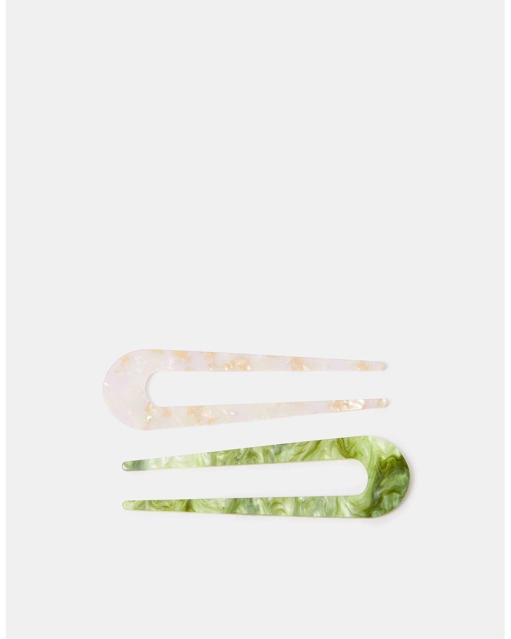 Accessorize Green 2-Pack Resin French Hair Pins
