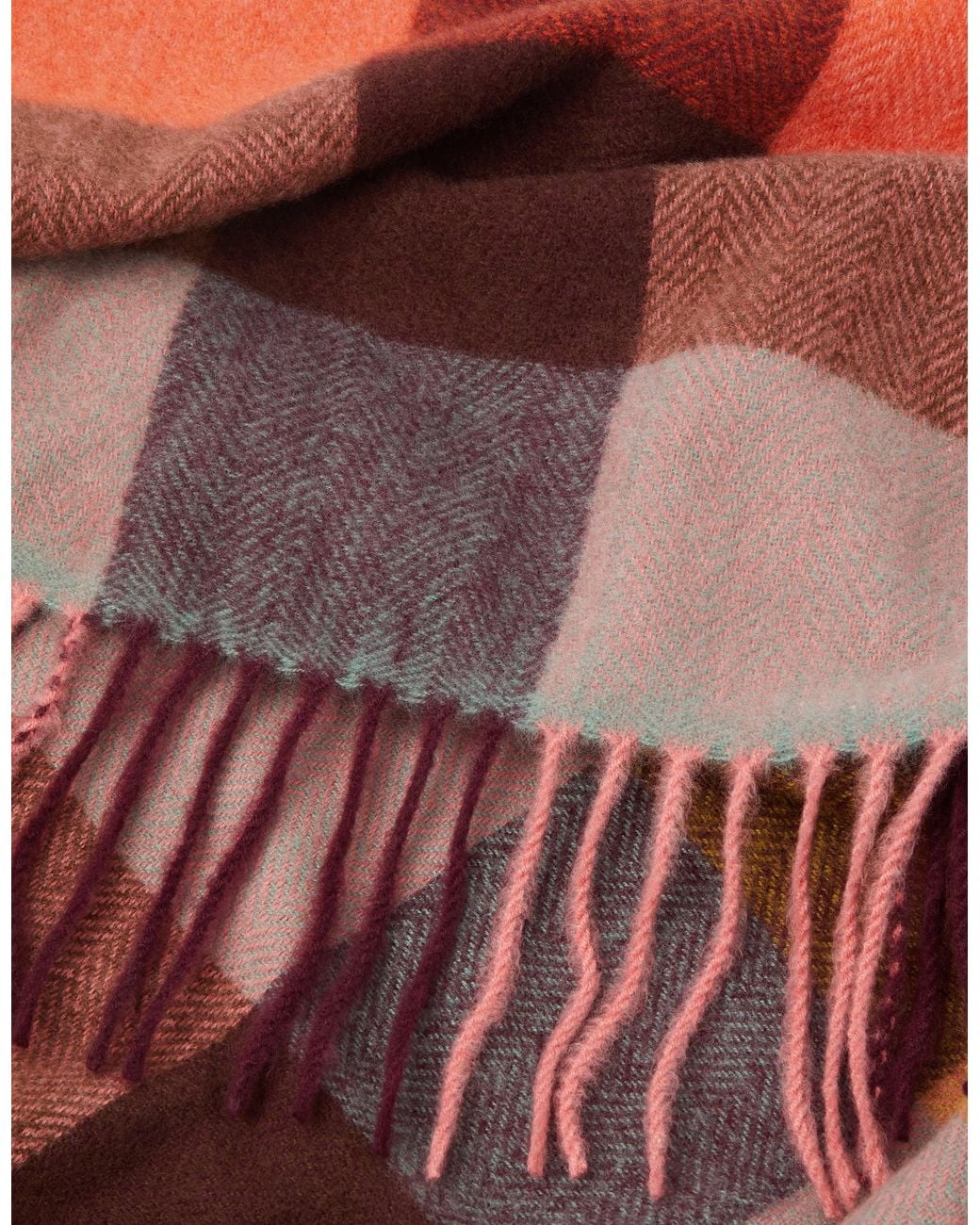Accessorize Red Sadie Check Blanket Scarf