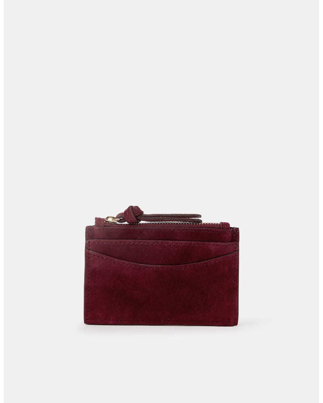 Accessorize Purple Suede Card Holder