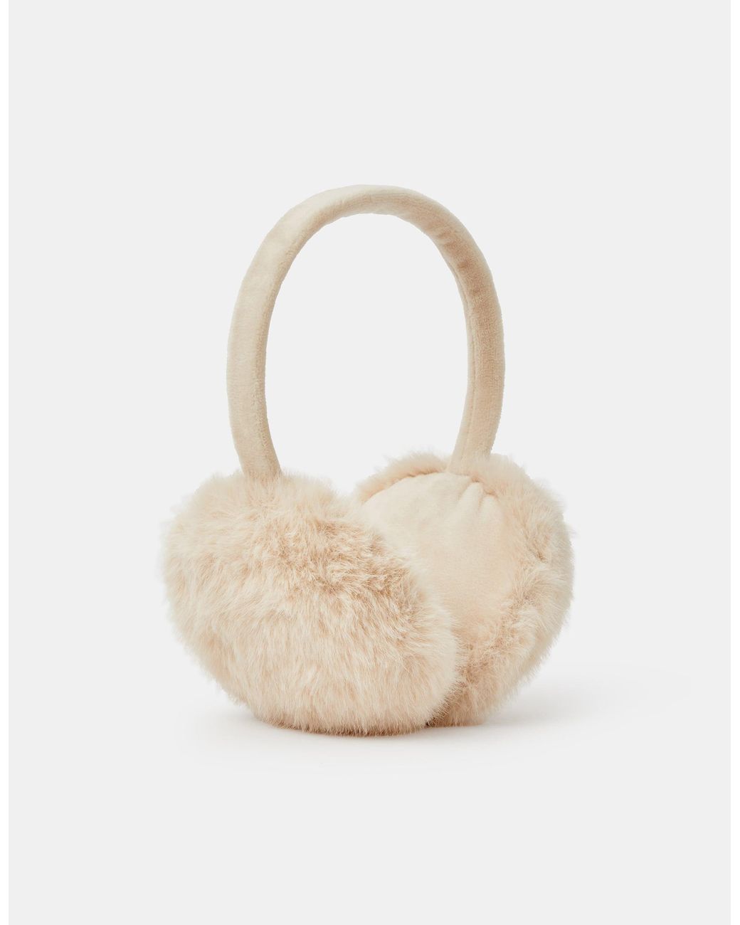 Accessorize White Faux Fur Earmuffs