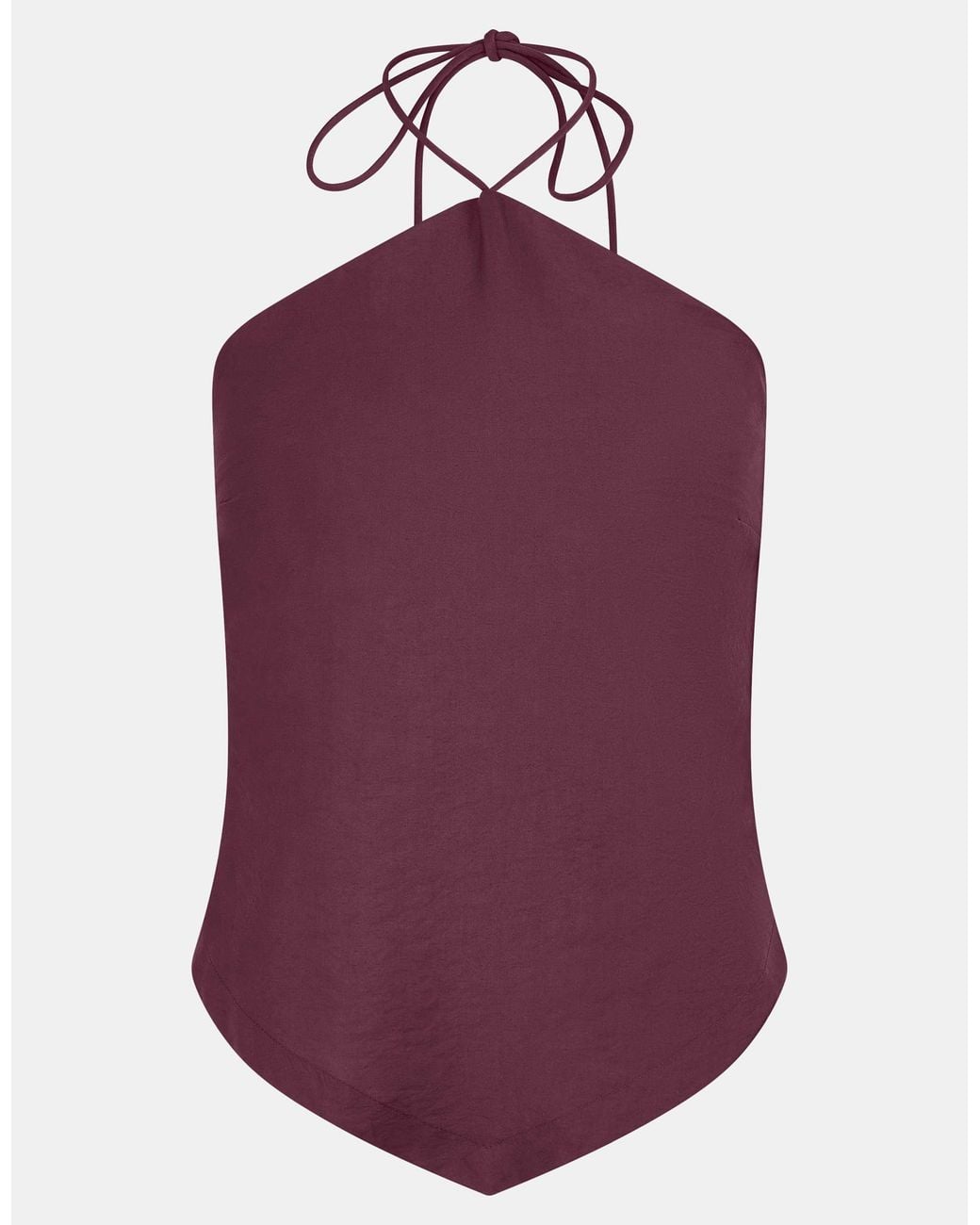 Accessorize Purple Halter Scarf Top